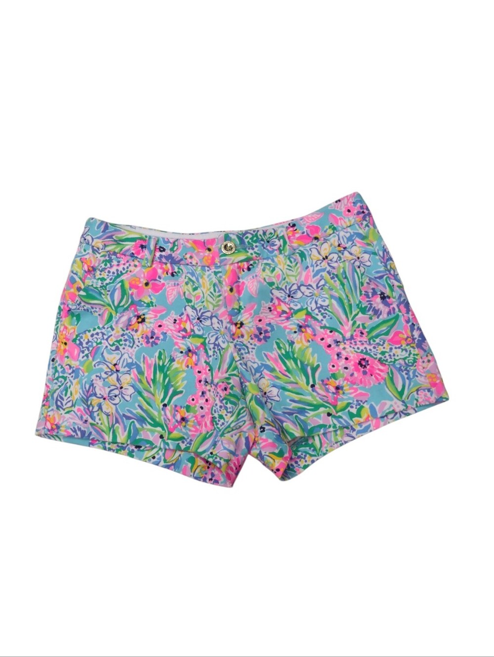 Lilly Pulitzer Callahan Amalfi Print Cotton Shorts Resort Palm Tree Tropical 6